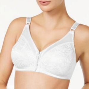 Bali Wireless Front Close Comfort Bra Size 34C White